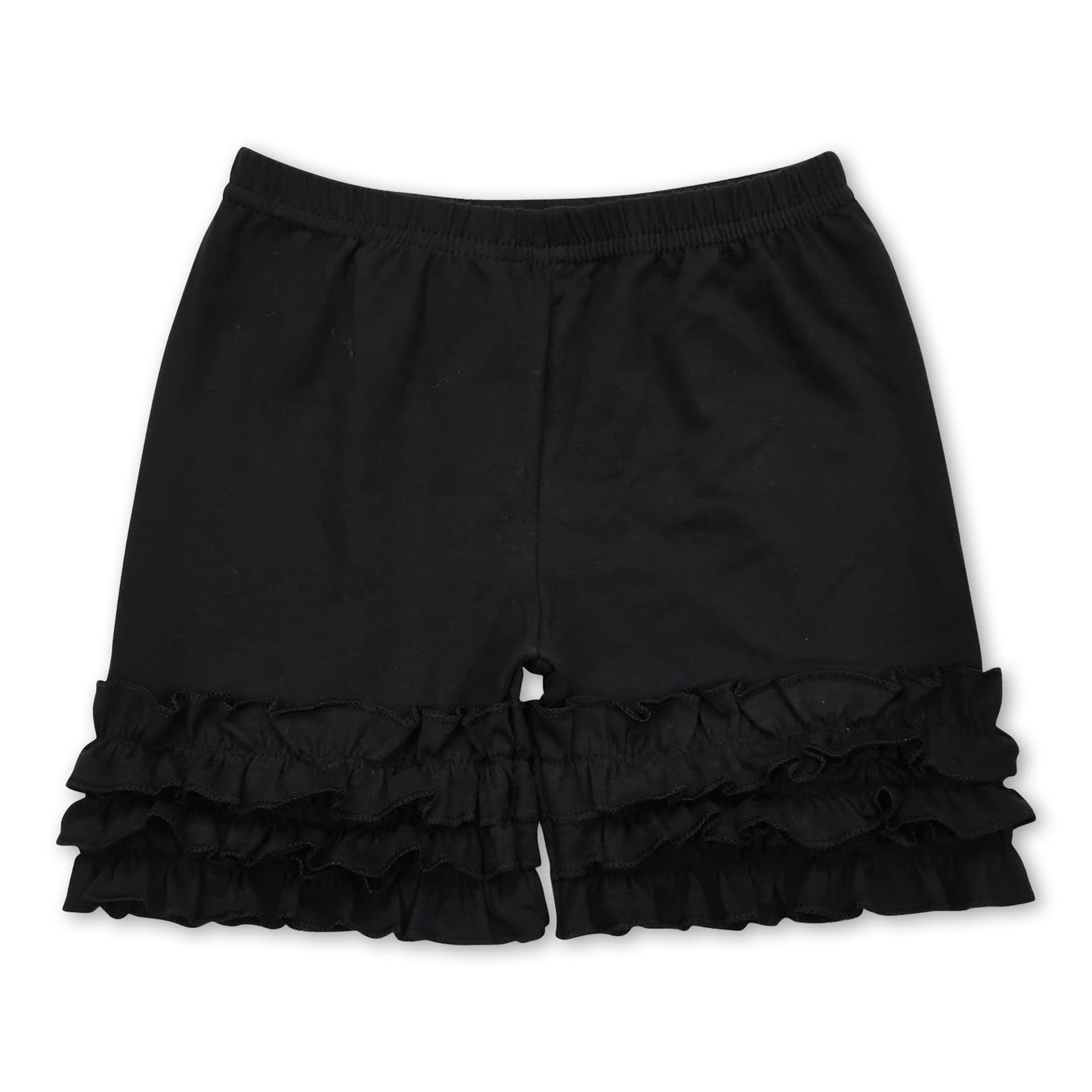 Girl Black ruffle shorts