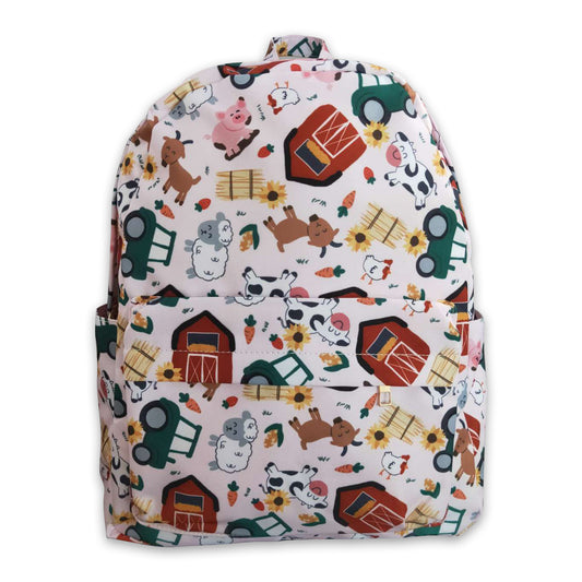 Pig cow sheep chicken kids farm backpack