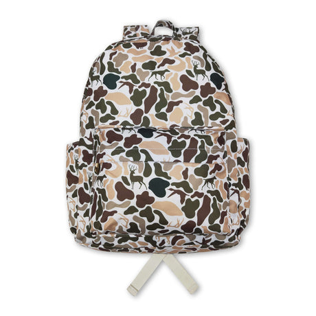 Camo turkey deer dog hunting kids backpack