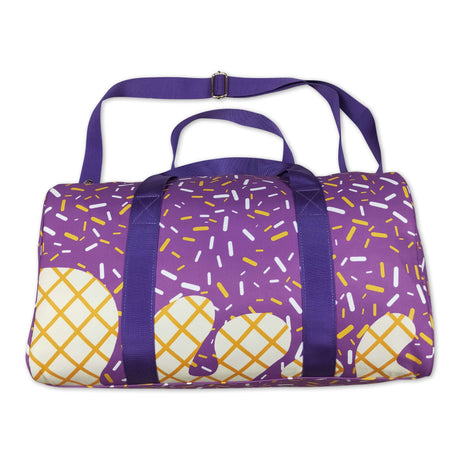Purple ice cream sprinkle team duffel bag