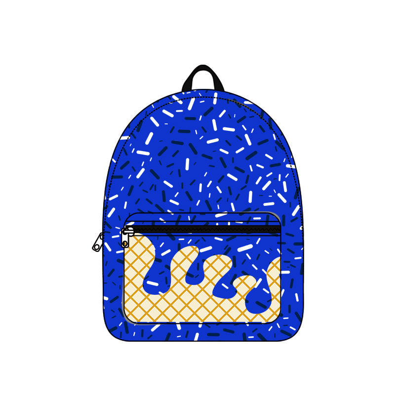 Blue ice cream sprinkle kids backpack