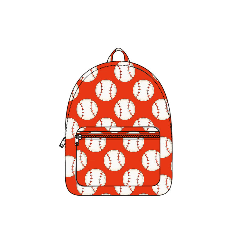 Red baseball children kids backpack