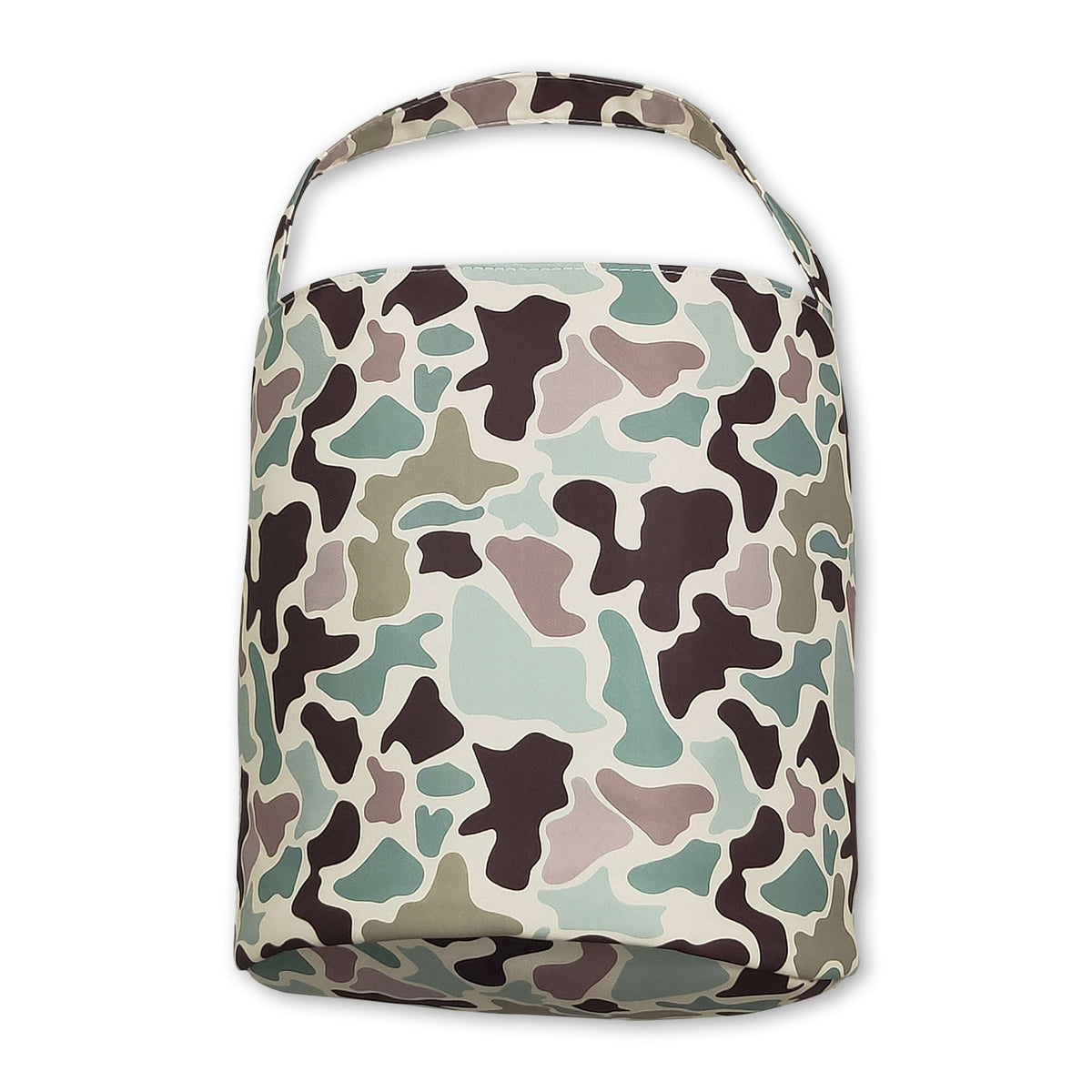 Beige camo rabbit embroidery kids boys Easter basket