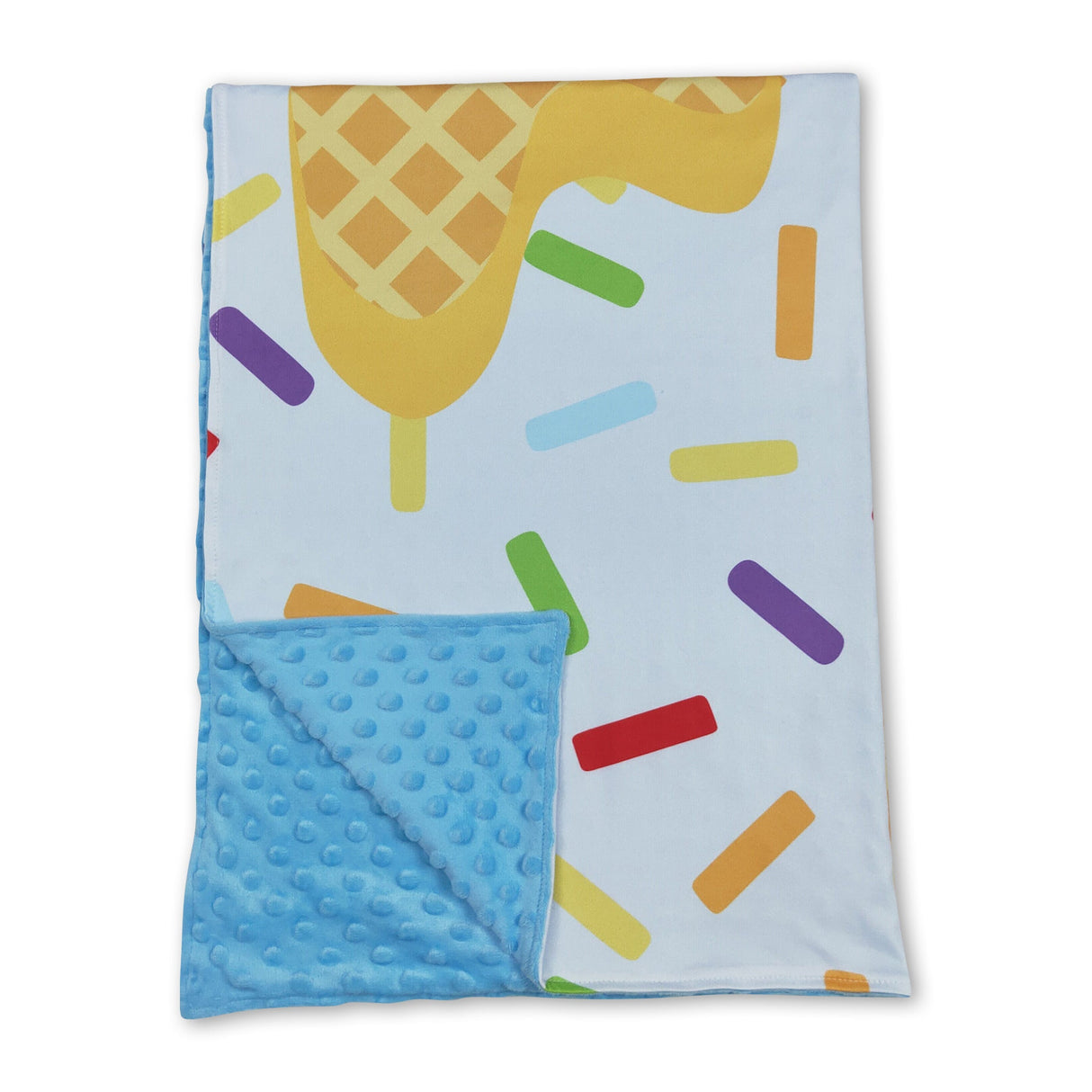 Light blue sprinkle ice cream baby kids team blanket