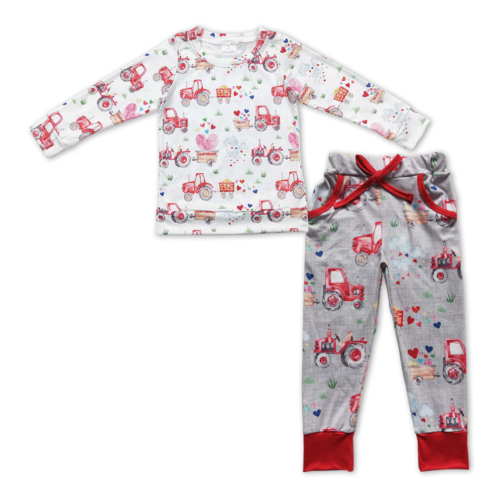 Heartbreaker tractor top pants kids valentines outfits