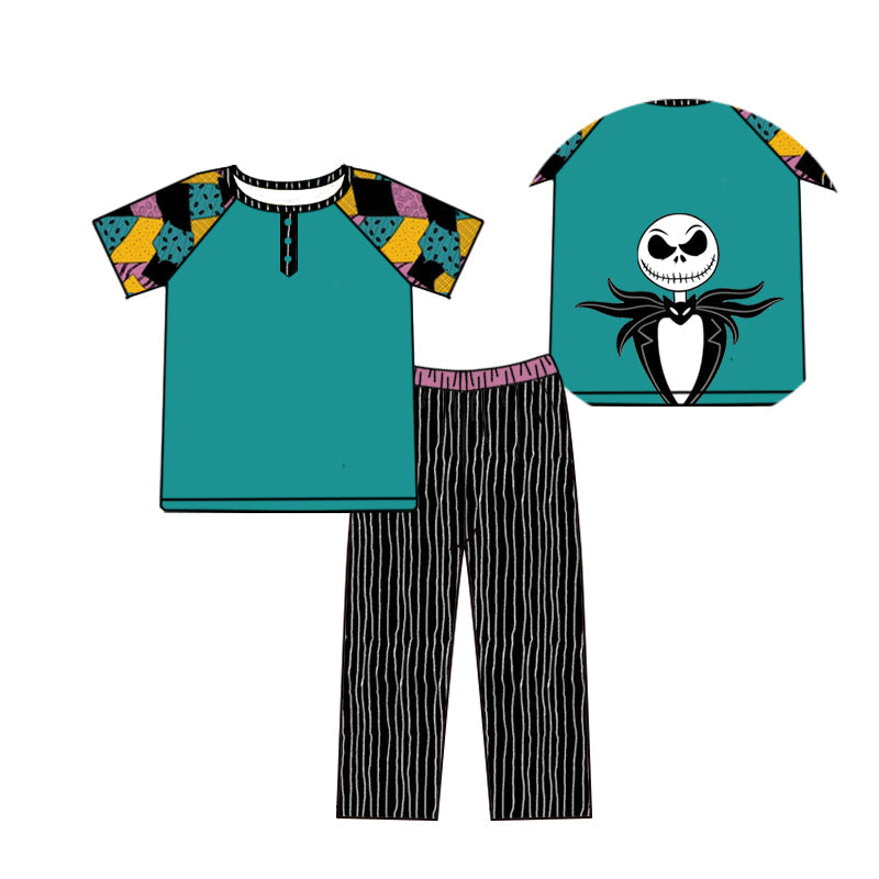 Short sleeves skull raglan pants boys Halloween clothes