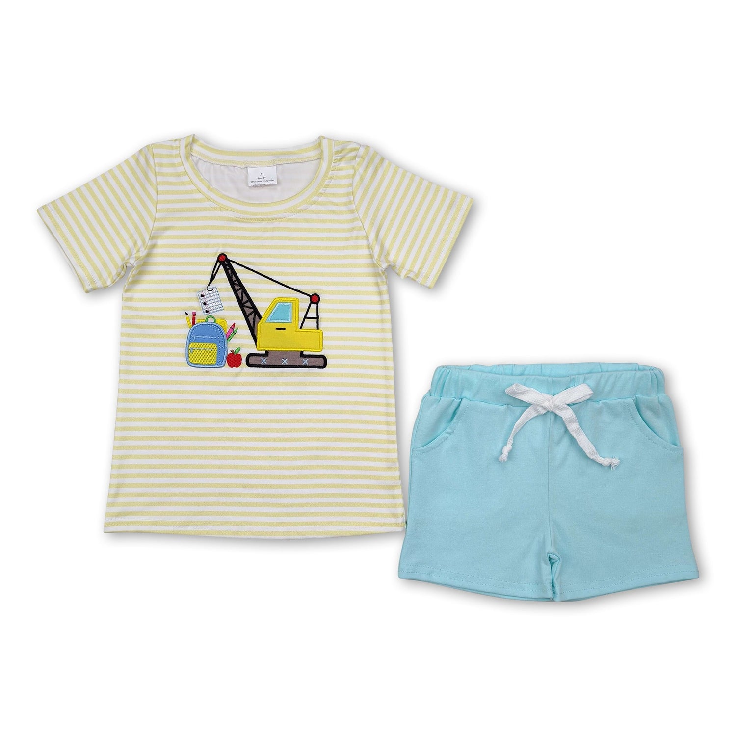 Constructions apple book top shorts boys back to school clothes