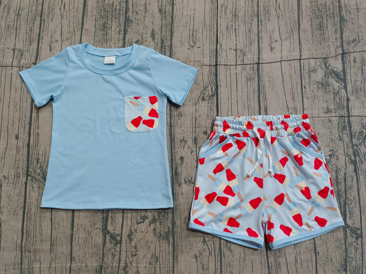 Popsicle pocket top shorts boys 4th of july outfits