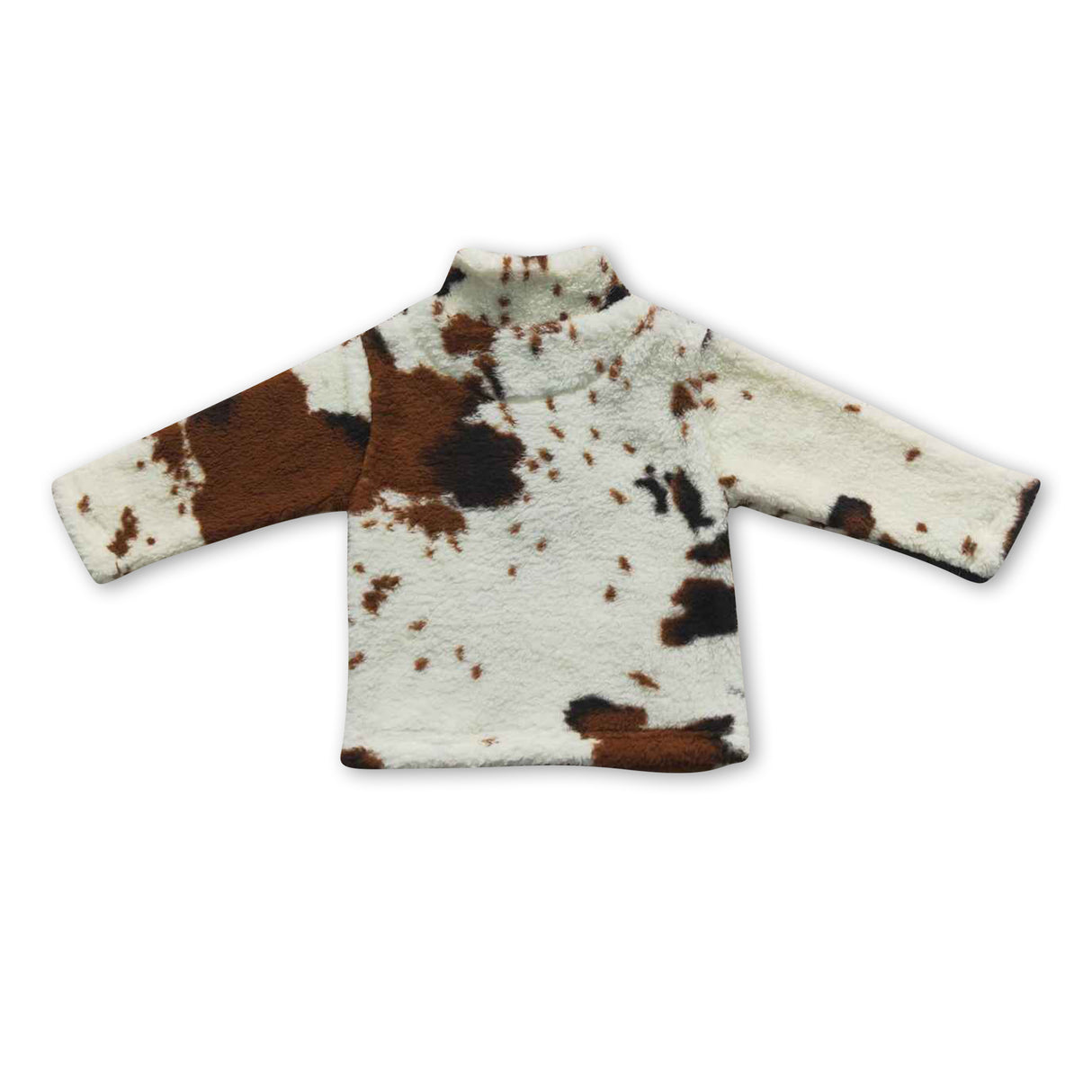 Cow print long sleeves winter clothes kids pullover