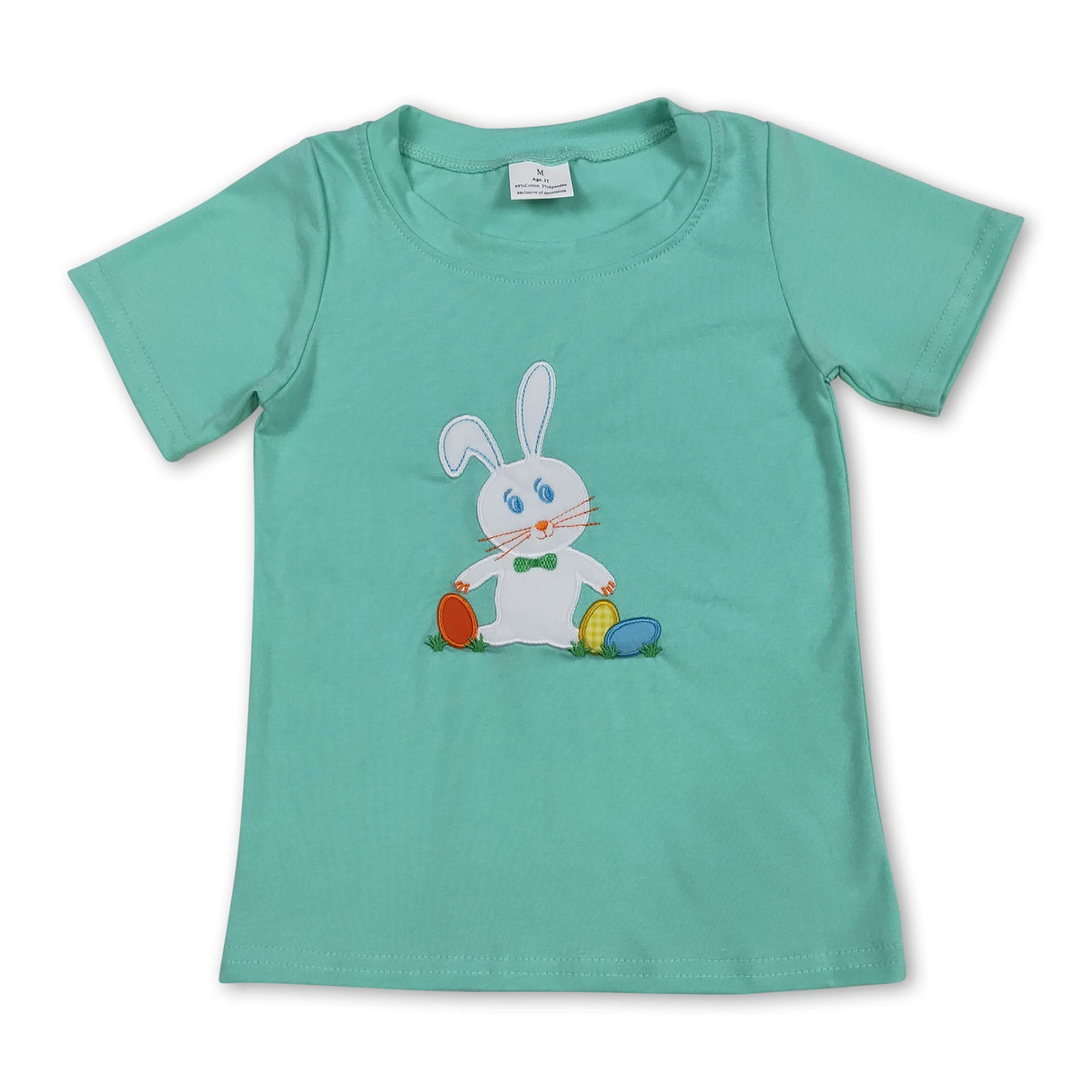 Short sleeves bunny eggs kids boys Easter shirt