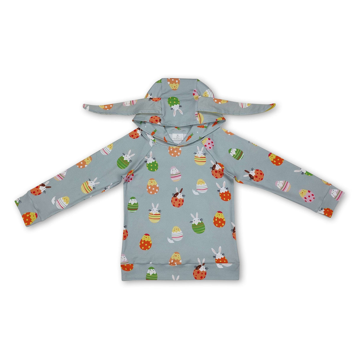 Long sleeves eggs ear bunny baby kids Easter hoodie