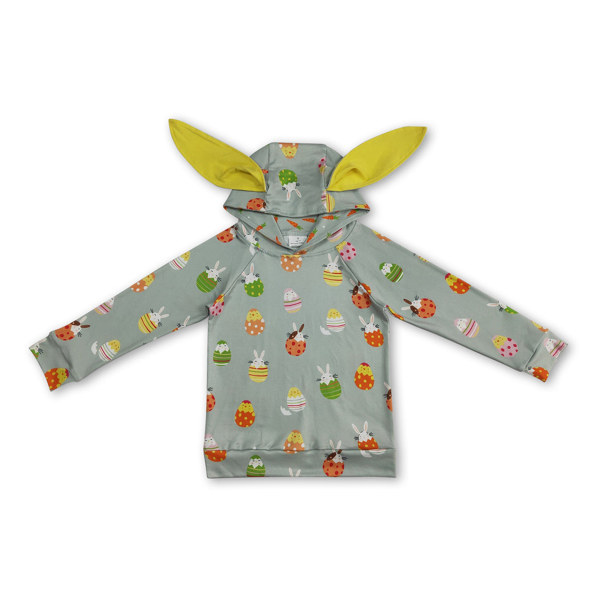 Long sleeves eggs ear bunny baby kids Easter hoodie