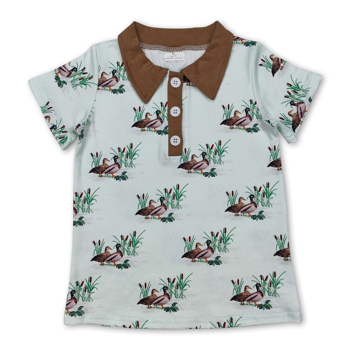 Short sleeves duck khaki kids boys polo shirt