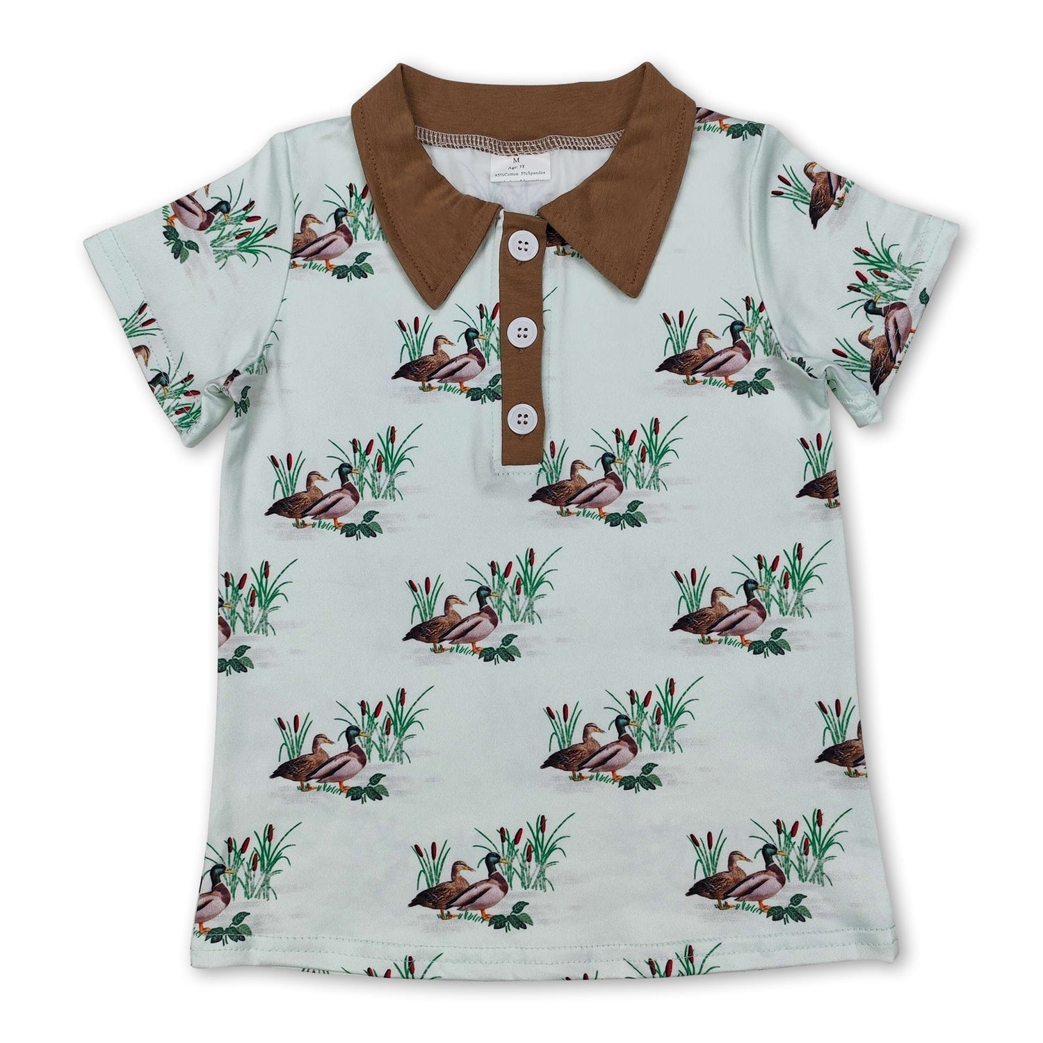 Short sleeves duck khaki kids boys polo shirt