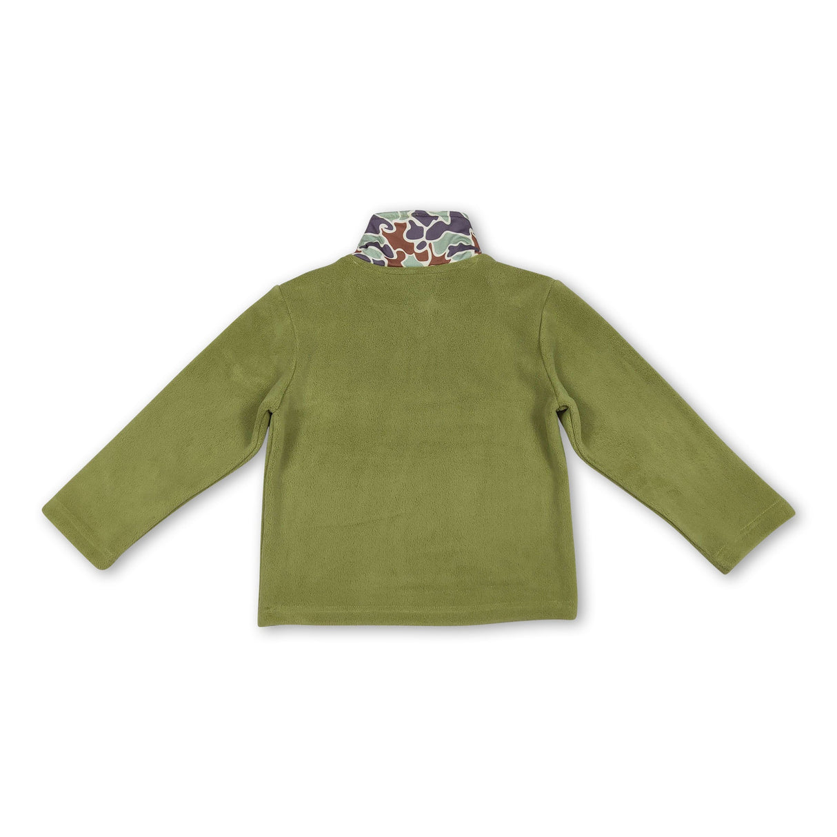 Mint camo long sleeves kids boys winter zipper pullover
