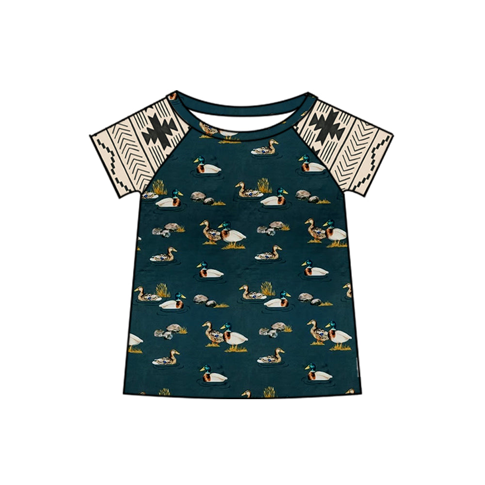 Aztec short sleeves duck baby boy raglan