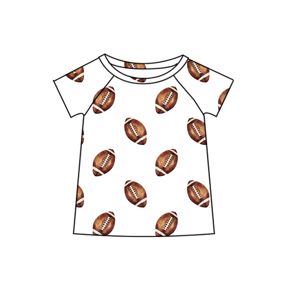 Short sleeves football baby boy raglan