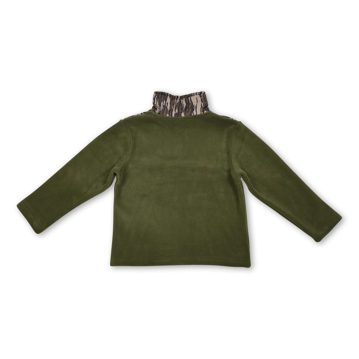 Camo long sleeves kids boys winter zipper pullover