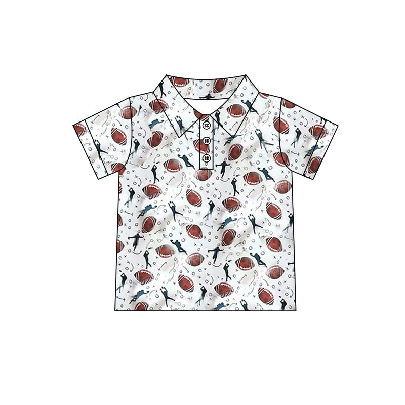 Short sleeves football kids boys polo shirt