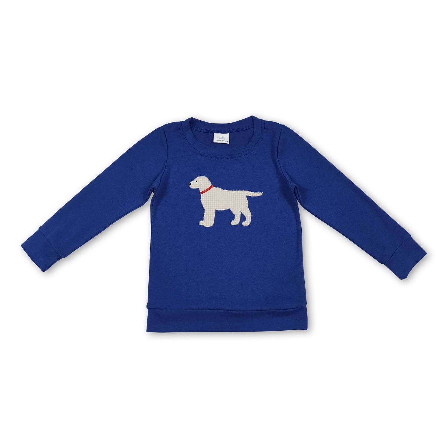 Blue long sleeves plaid dog baby boy fall shirt