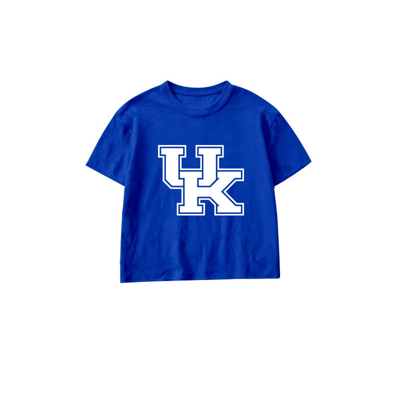 Short sleeves blue U K kids boys team shirt
