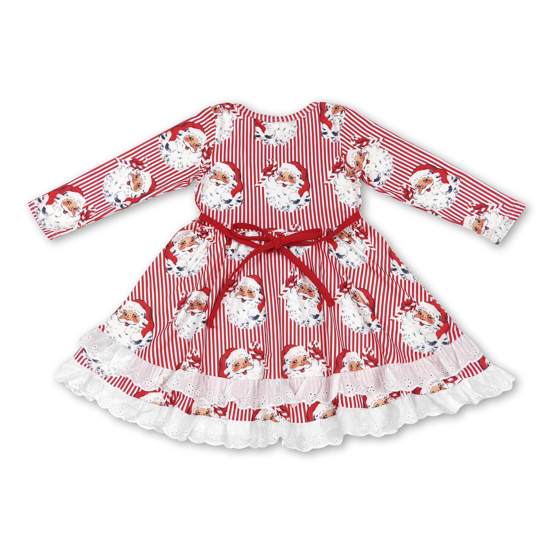 KIDS DRAWSTRING MAXI DRESS W FRILL HEM 12-14 SPIRIT OF SANTA MARIA main image 1