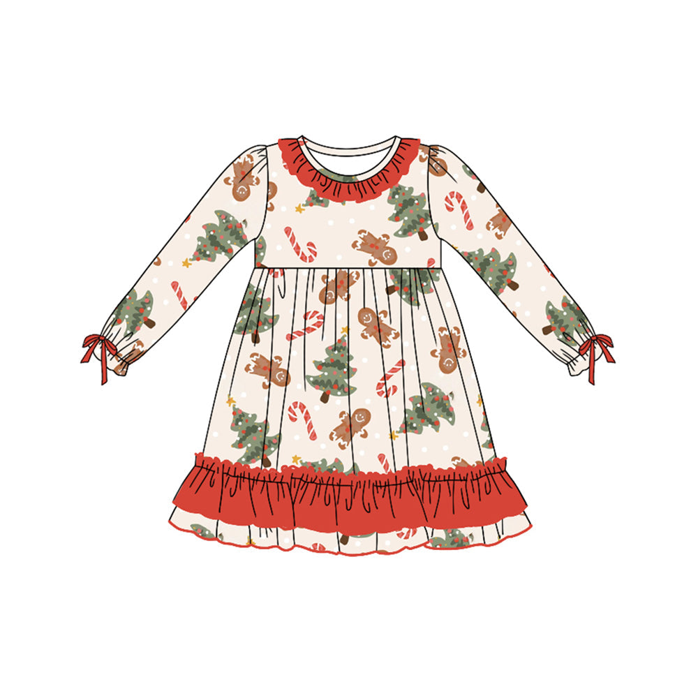 Christmas tree candy cane gingerbread girls dresses
