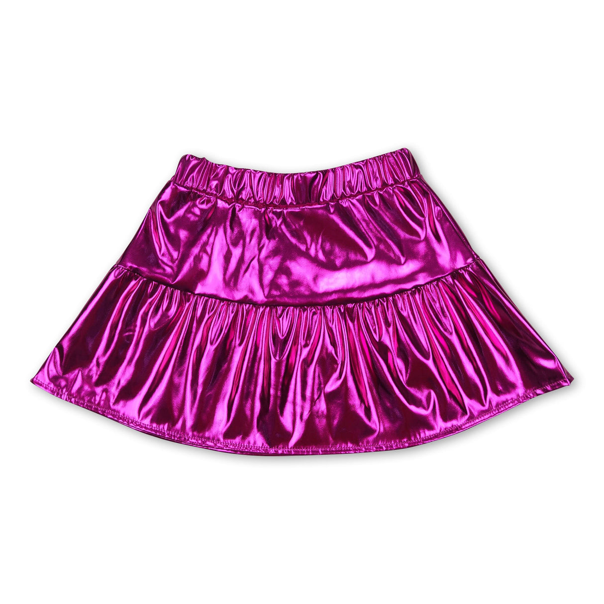 Purple color patchwork kids girls summer skirt