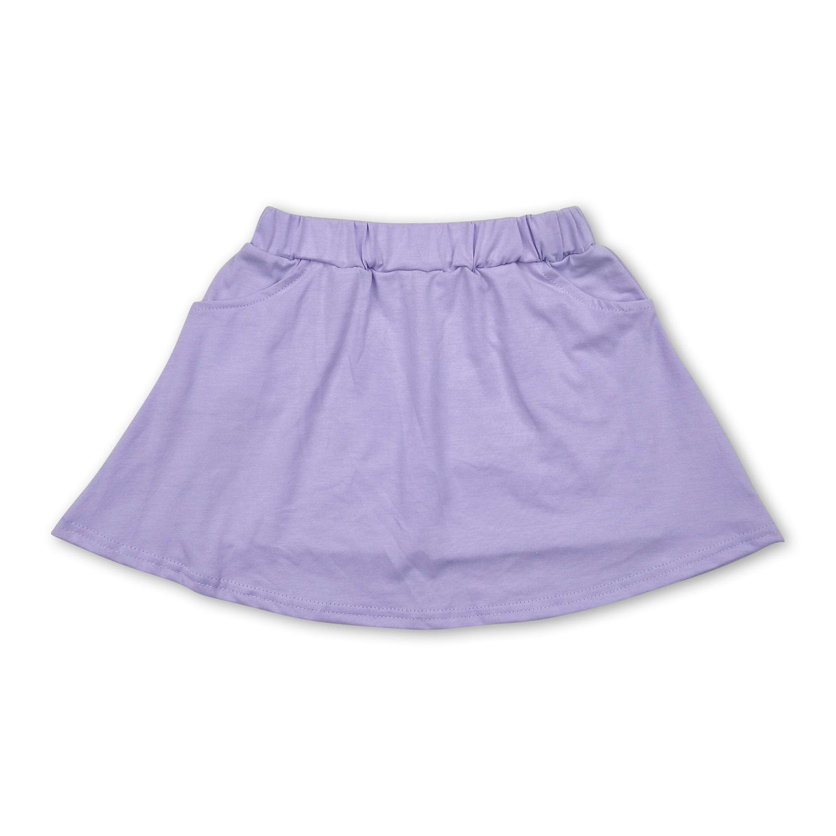 Lavender cotton pocket kids girls summer skirt