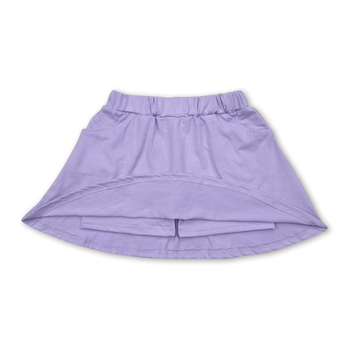 Lavender cotton pocket kids girls summer skirt