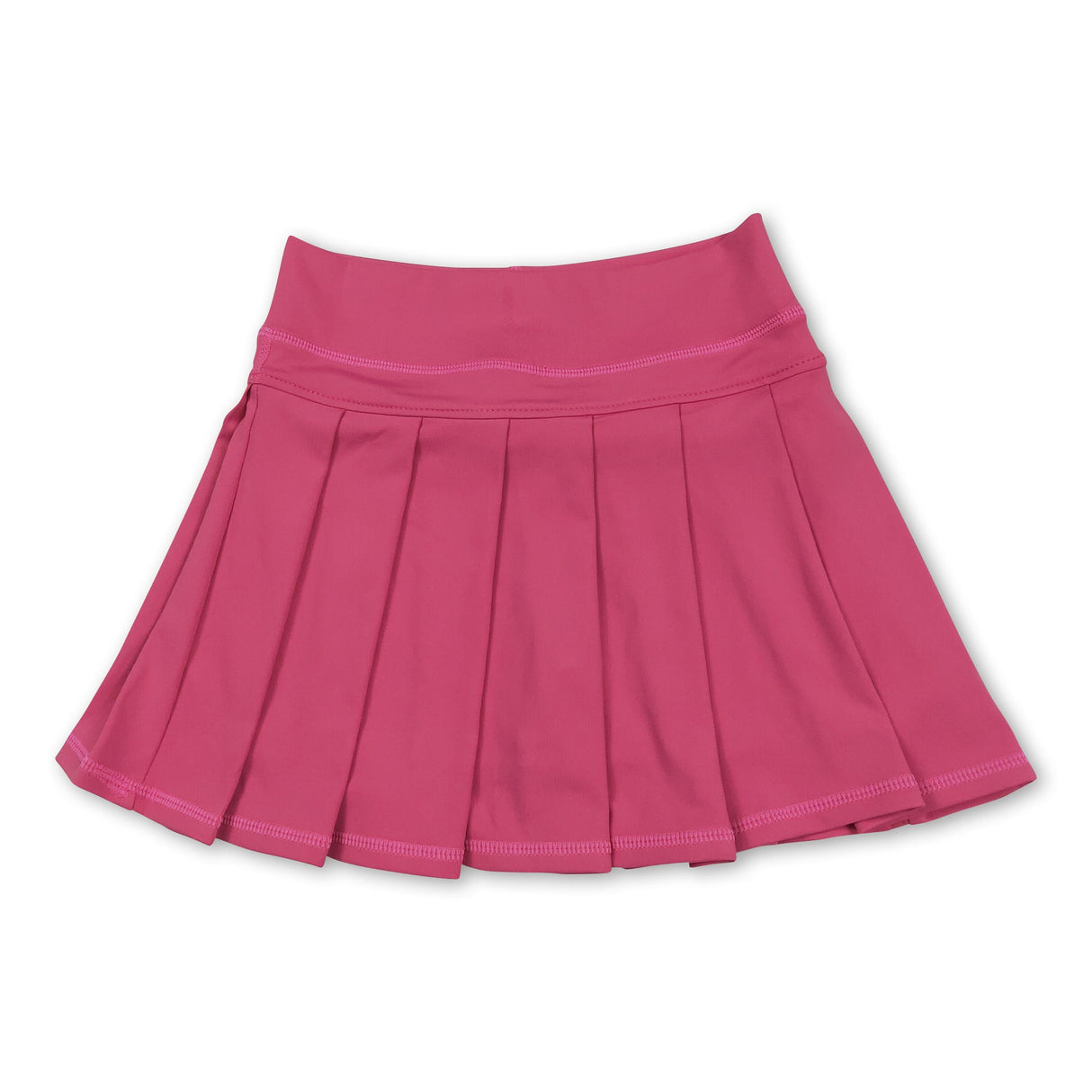 Hot pink high waist kids girls summer activewear skorts