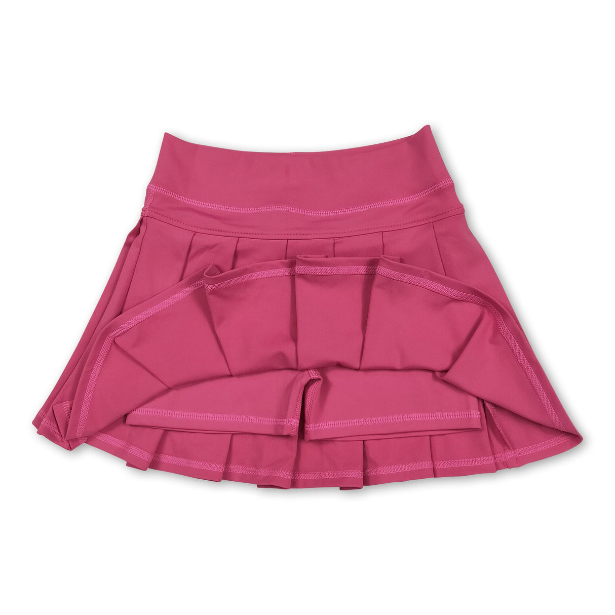 Hot pink high waist kids girls summer activewear skorts