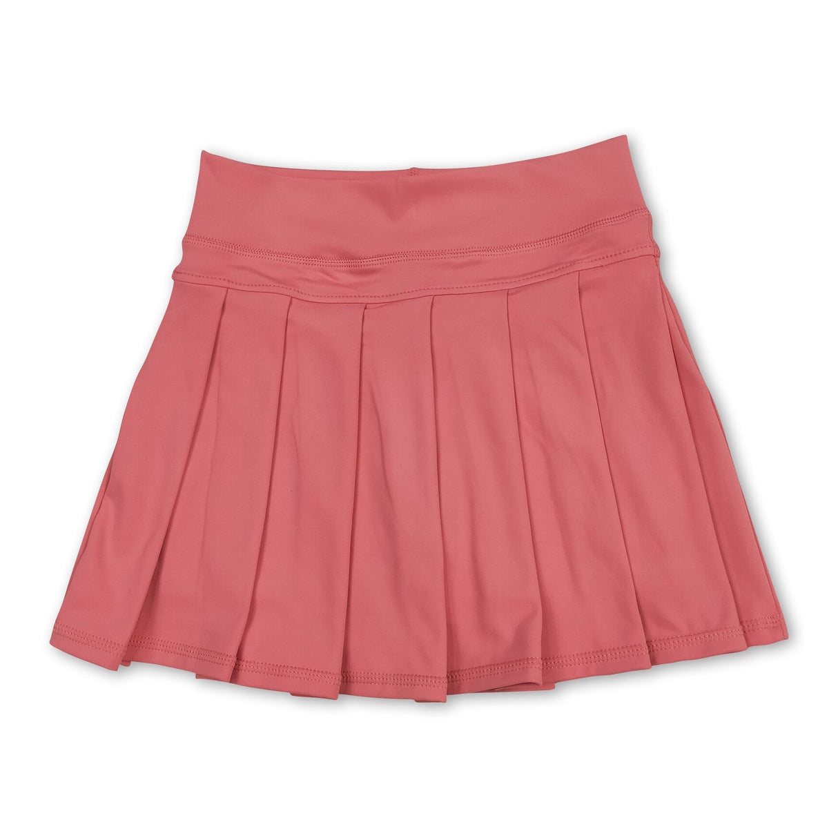 Orange high waist kids girls summer activewear skorts