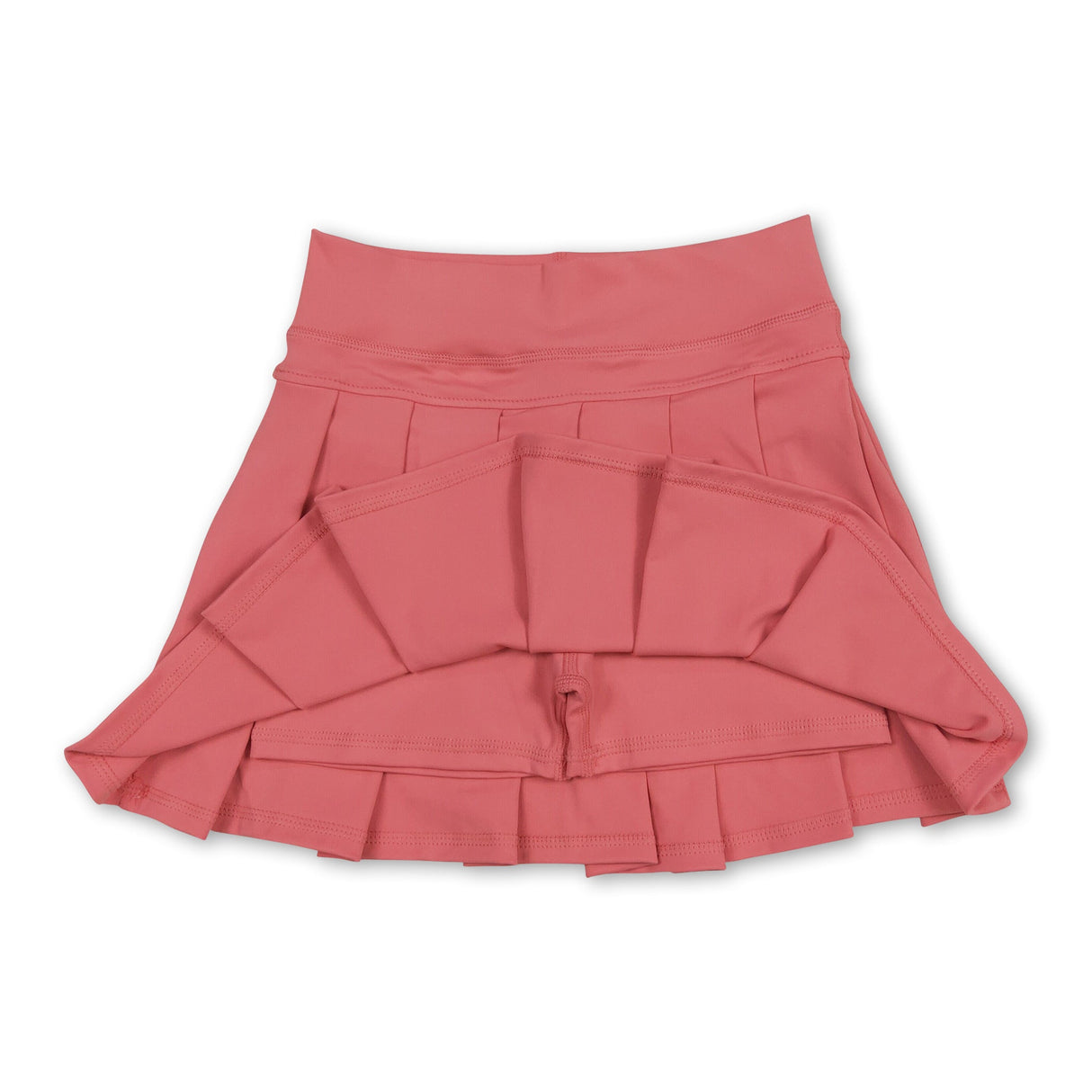 Orange high waist kids girls summer activewear skorts
