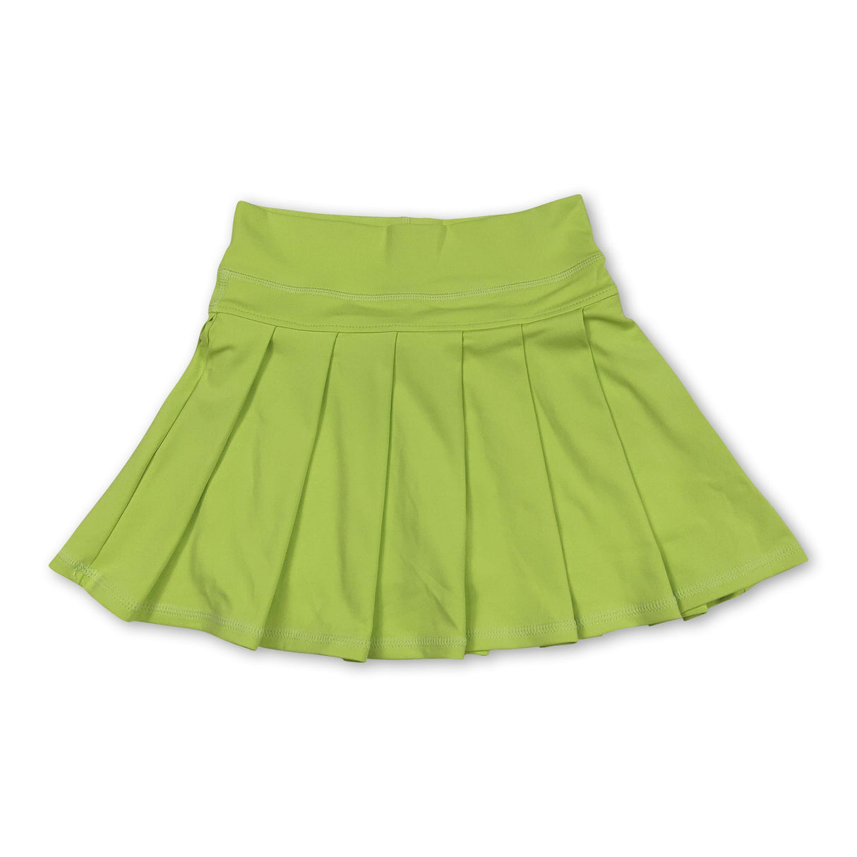 Yellow high waist kids girls summer activewear skorts