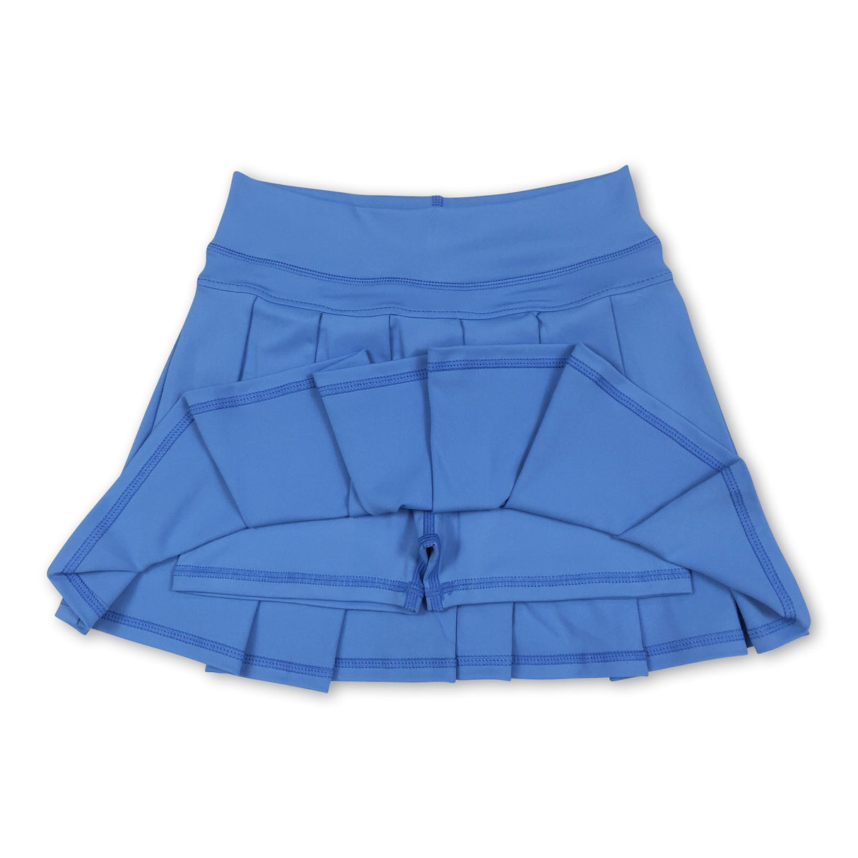Blue high waist kids girls summer activewear skorts