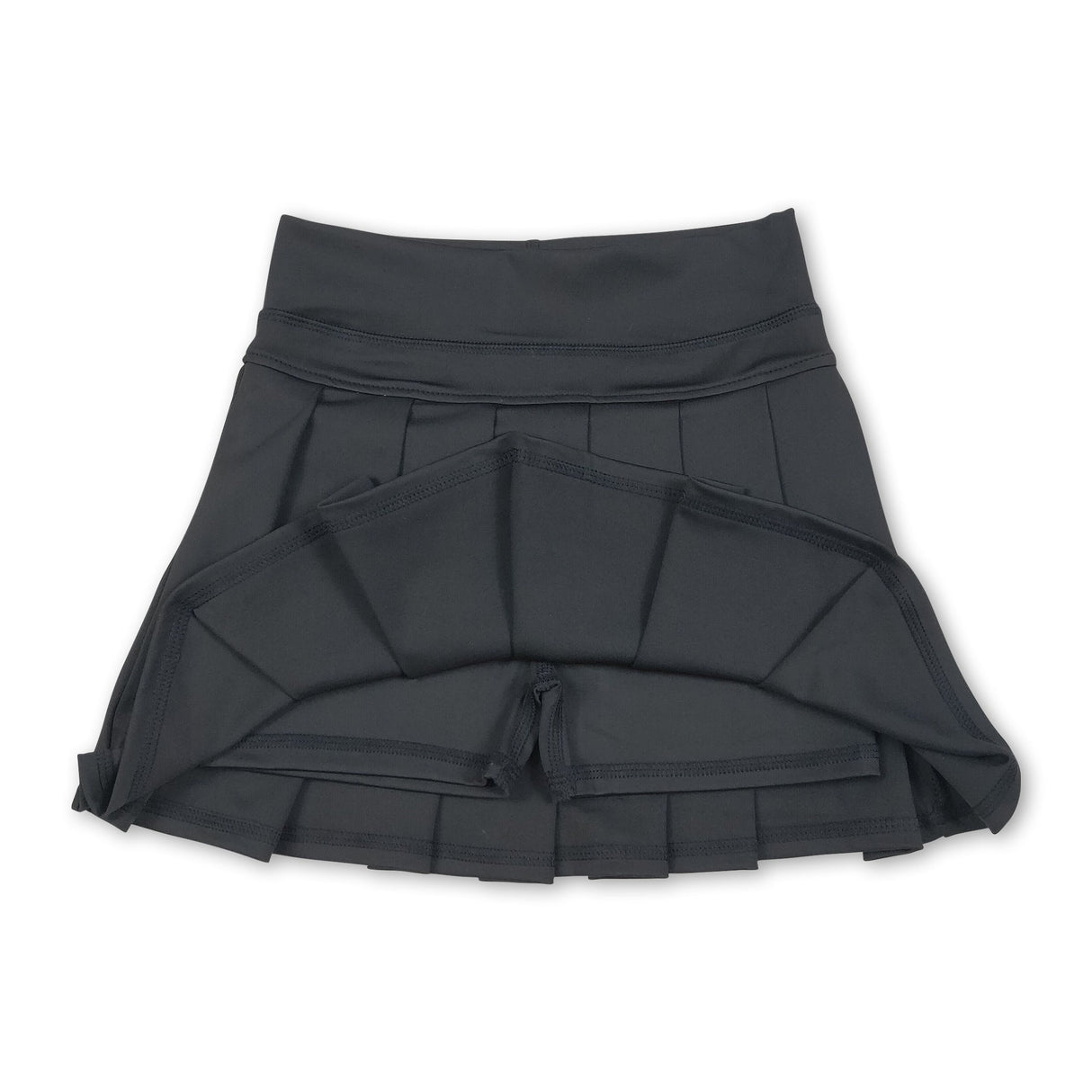 Black high waist kids girls summer activewear skorts