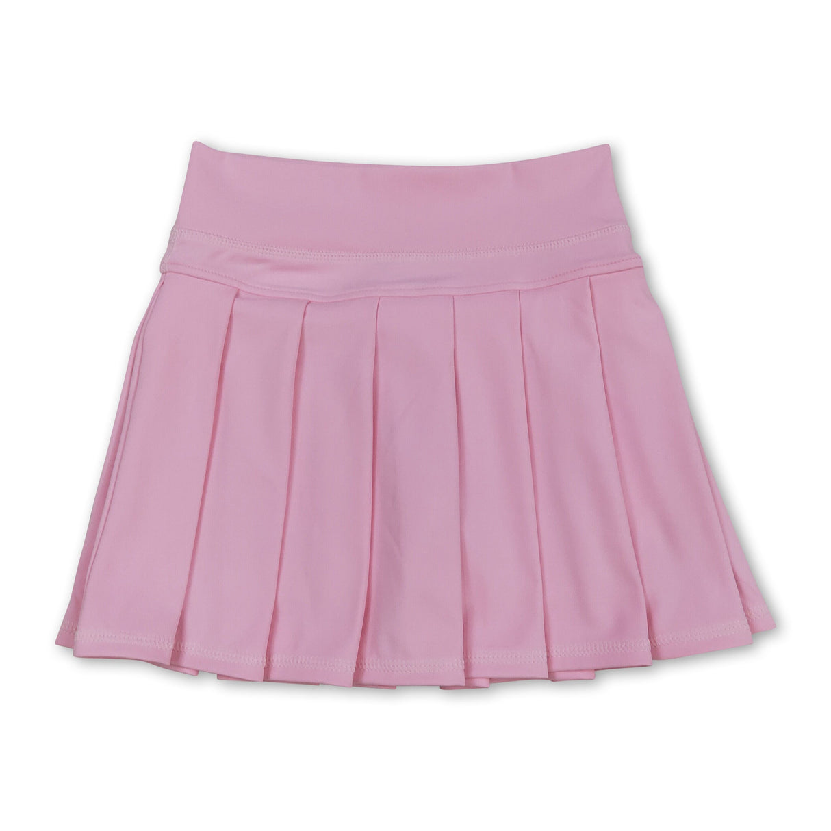 Light pink high waist kids girls summer activewear skorts