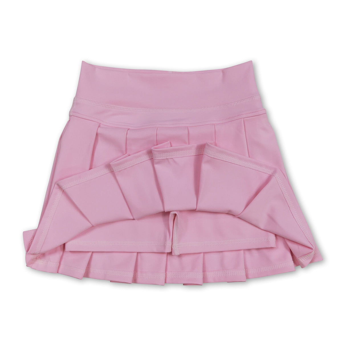 Light pink high waist kids girls summer activewear skorts