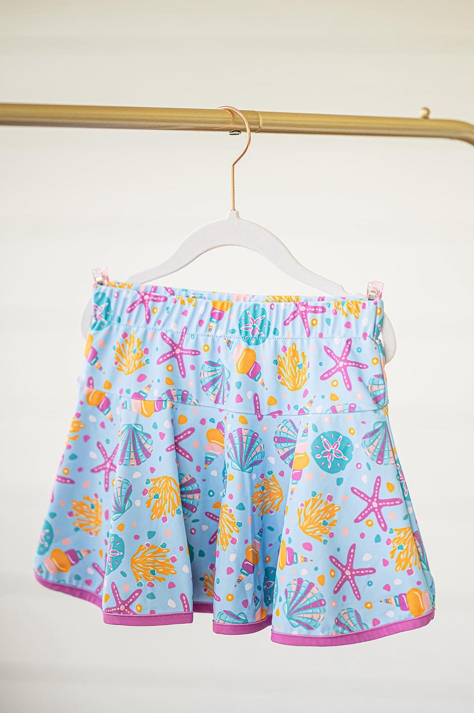 Starfish shell conch kids girls summer skirt