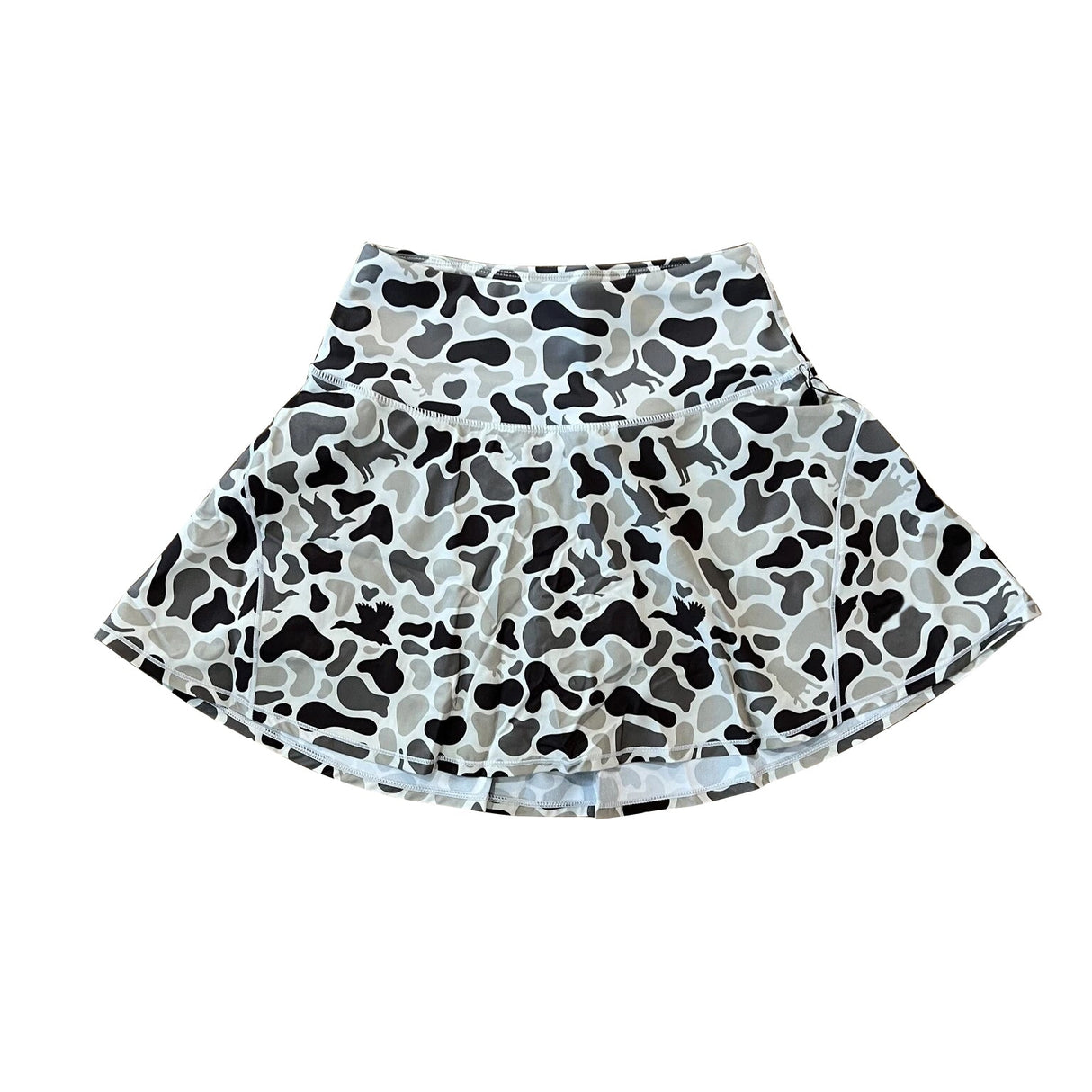 High waist duck dog camo adult women activewear skirt