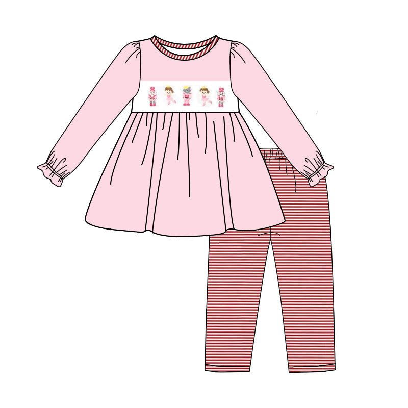 Pink king ballet tunic stripe leggings girls Christmas clothes