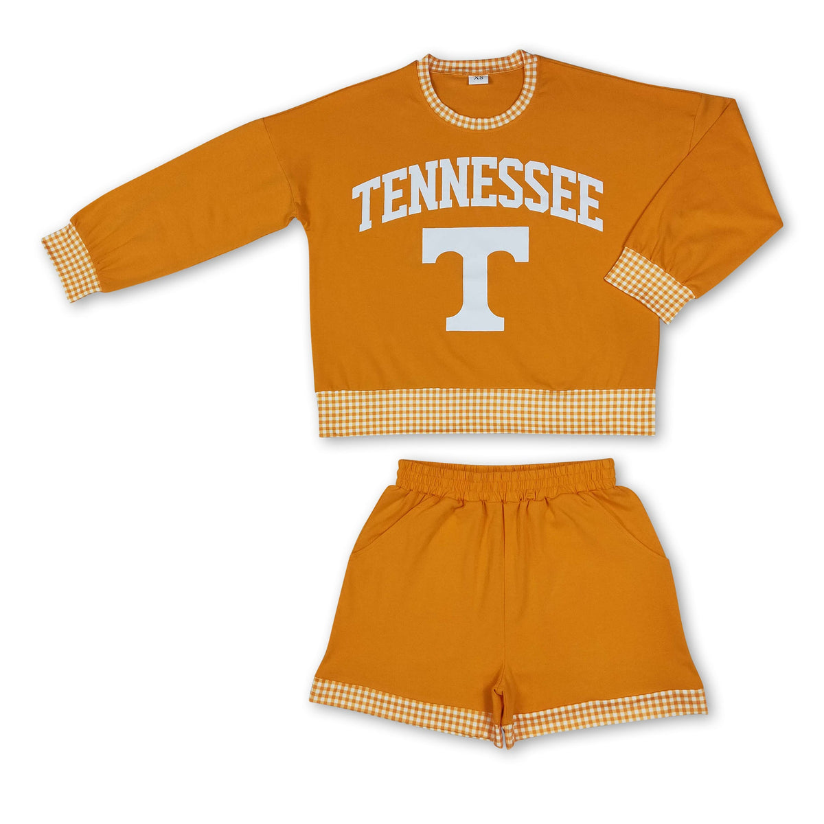 Long sleeves T top shorts adult women team shorts set