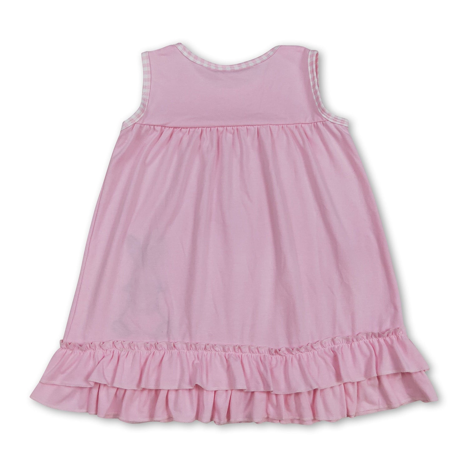 Sleeveless bunny ruffle baby girls Easter dresses