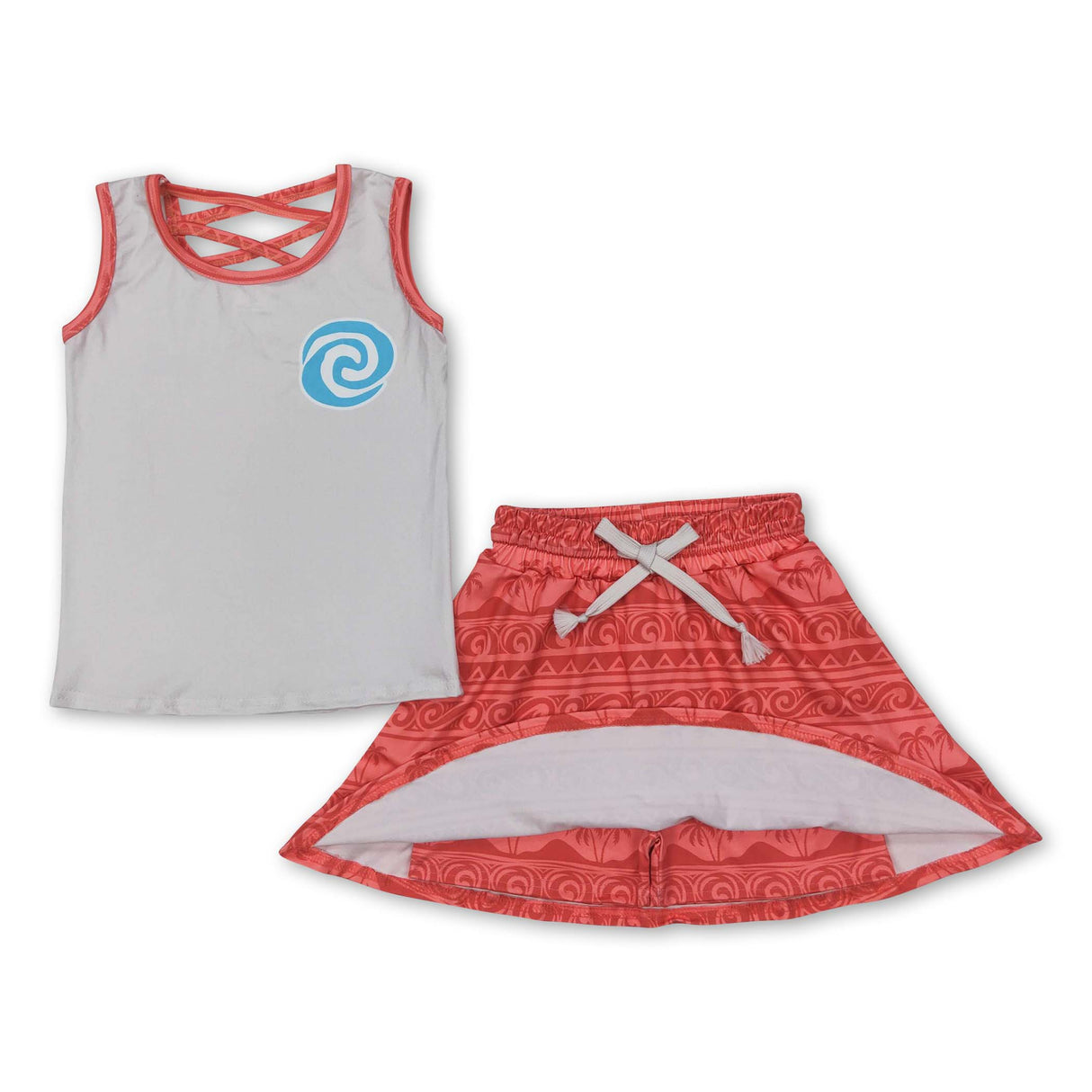 Sleeveless top skirt princess toddler girls clothes