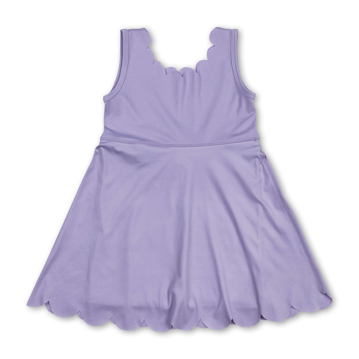 Lavender sleeveless kids girls summer athletic dresses