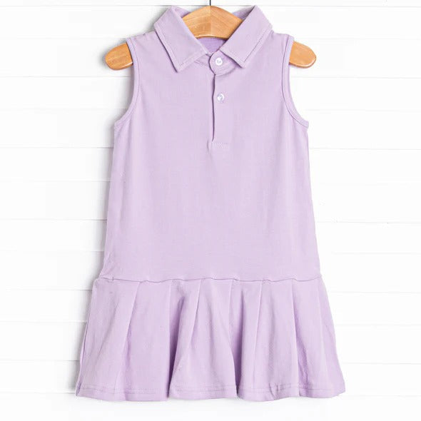 Sleeveless solid lavender kids girls dresses