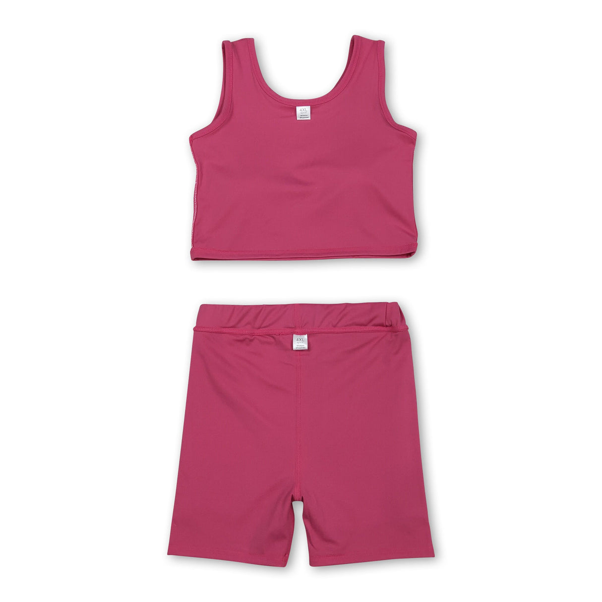 Watermelon red sleeveless top skorts girls activewear set