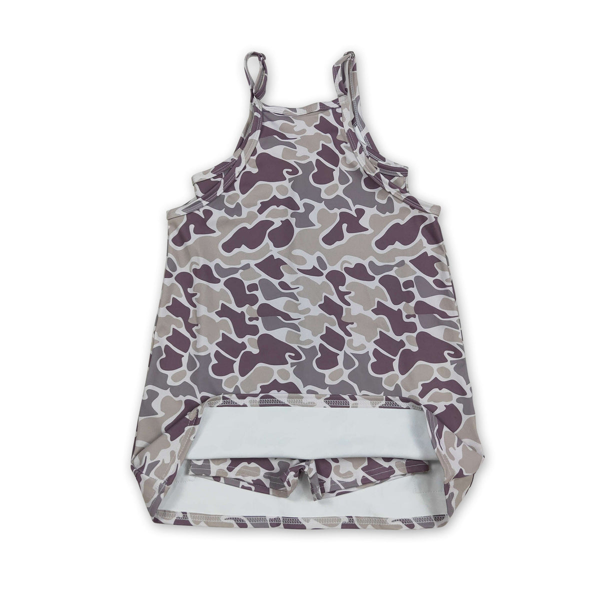 Straps camo kids girls summer athletic dresses
