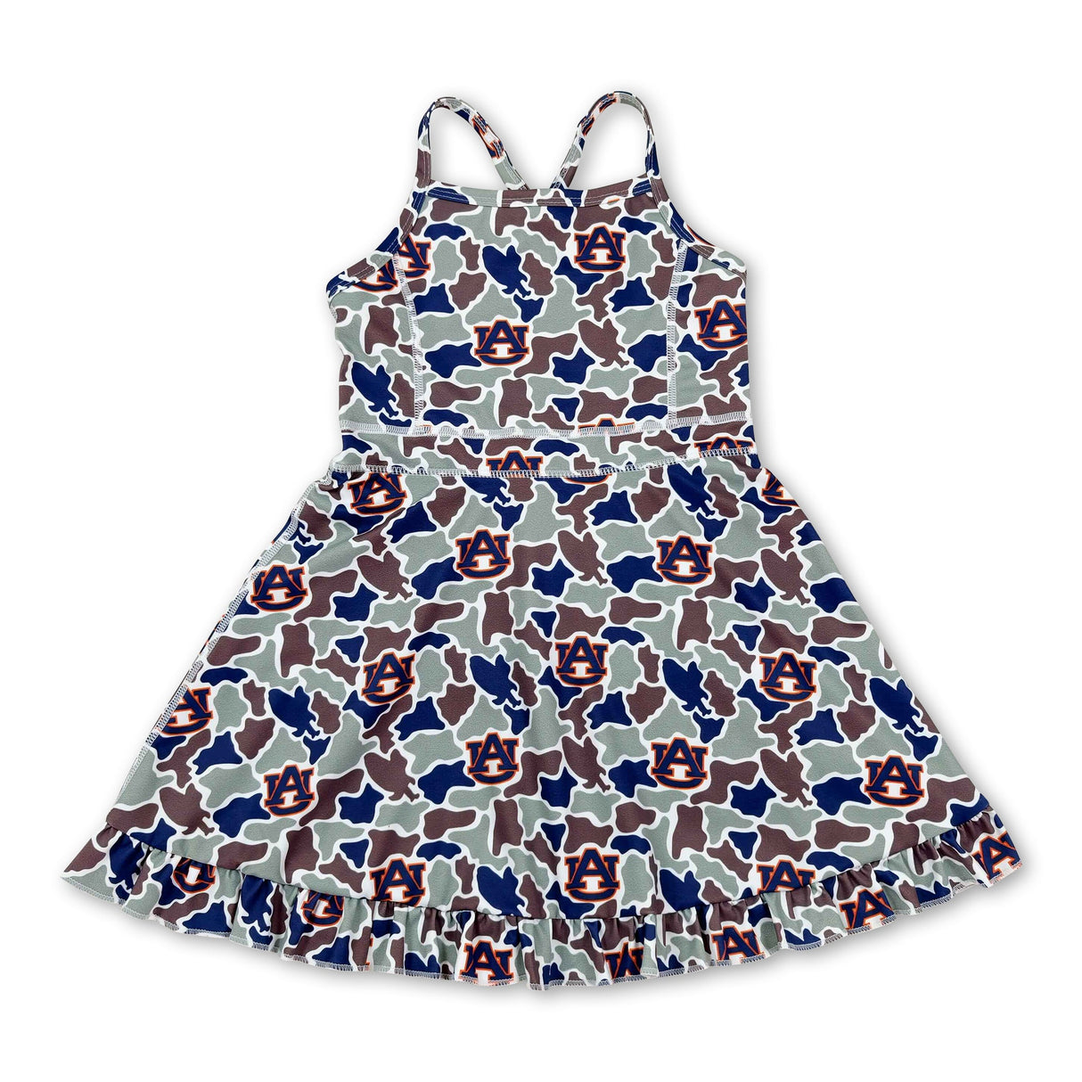 Sleeveless camo A U kids girls team athletic dress
